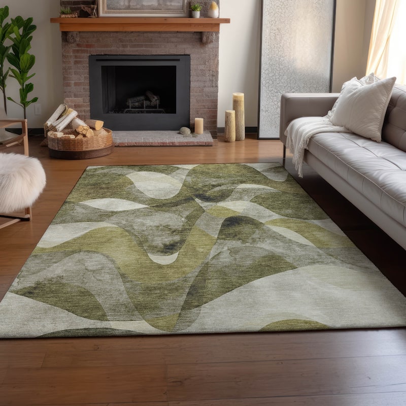 Premium Washable Super Soft Abstract Contemporary Mayfield Rug