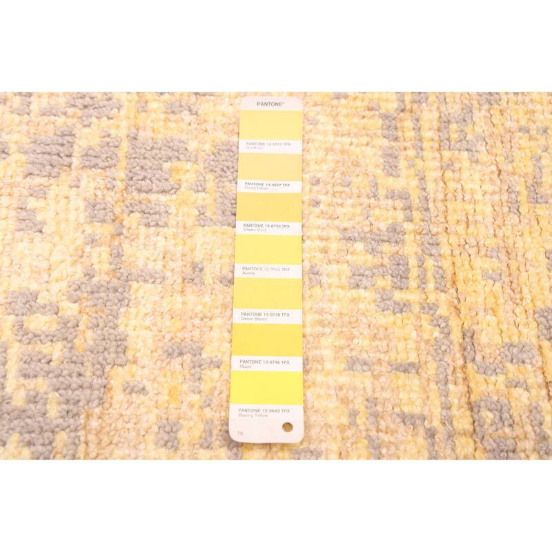 ECARPETGALLERY Hand-knotted Elysian Light Gold Silk, Wool Rug - 6'7 x 9'11