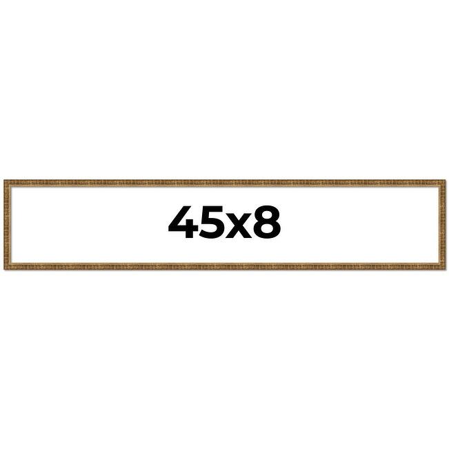 45x8 Frame Gold Solid Wood Picture Frame - Complete Modern Photo Frame