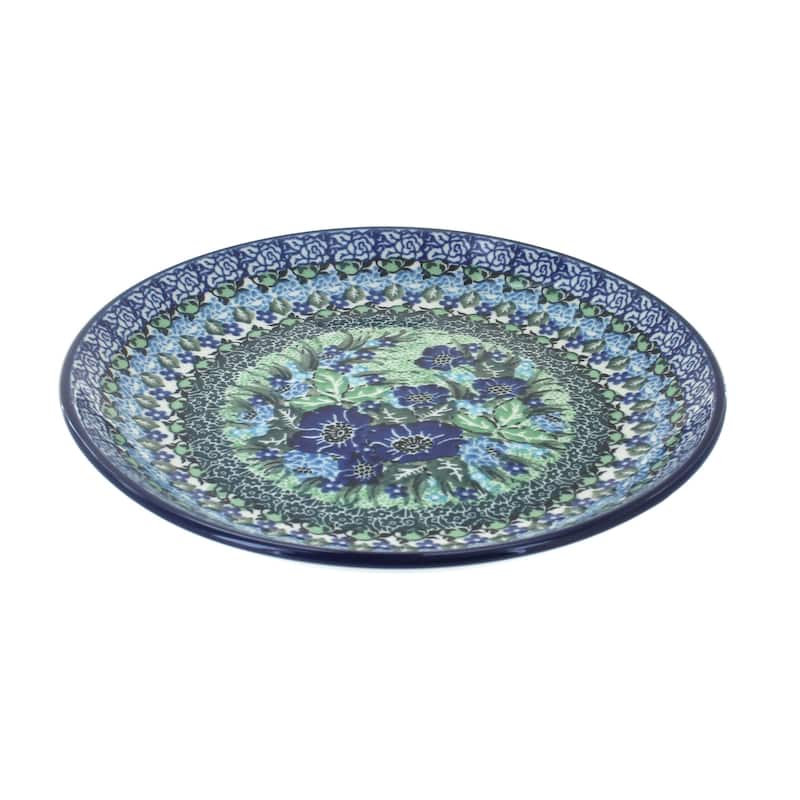 Blue Rose Polish Pottery Ceramika Artystyczna Dessert Plate - Sapphire Fields