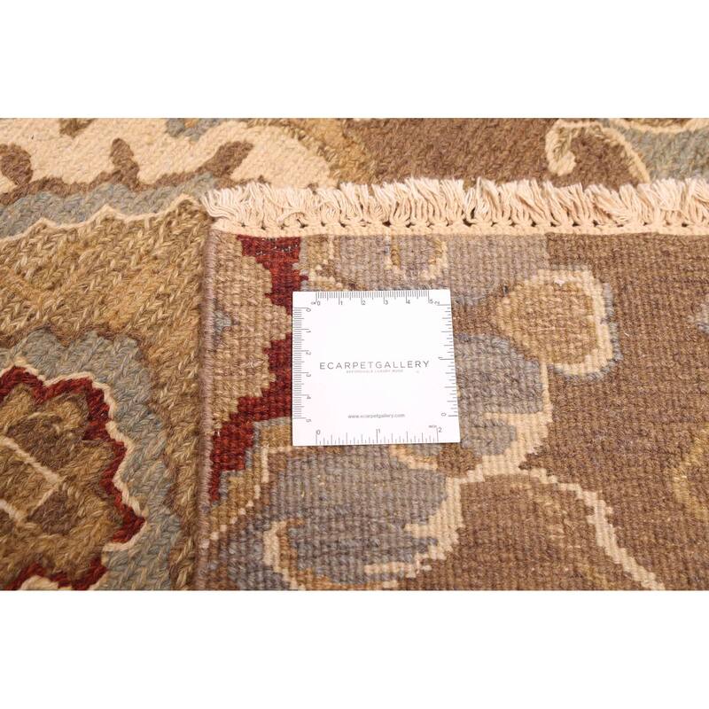 ECARPETGALLERY Flat-Weave Lahor Finest Brown Wool Tapestry Kilim - 4'11 x 7'11