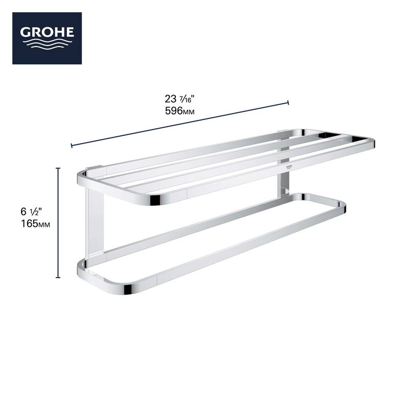Grohe Selection 23-7/16" Towel Rack with Integrated Towel Bar