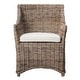 preview thumbnail 4 of 11, SAFAVIEH St. Thomas Wicker Washed Brown Wingback Arm Chair (Fully Assembled). - 26" W x 23" D x 34" H