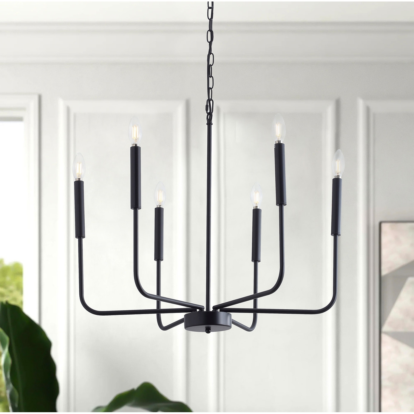 Modern 6-Light Candle Style Kitchen Island Chandelier