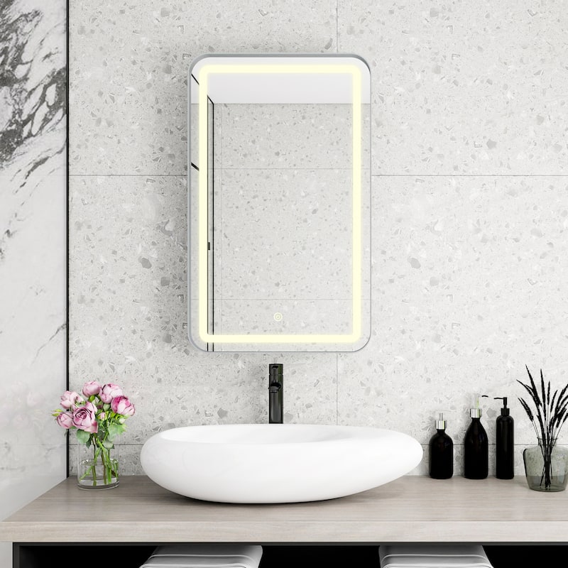 Roomfitters Rectangle Medicine Cabinet with Mirror, Wall Mounted Bathroom Storage