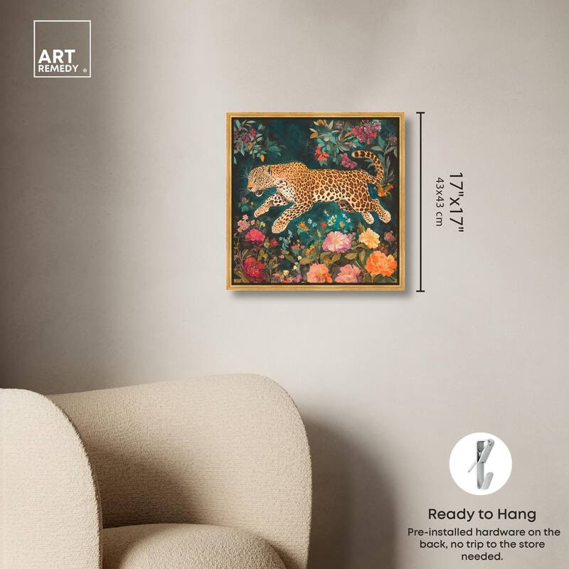 Tigers and Blooms Canvas by Art Remedy