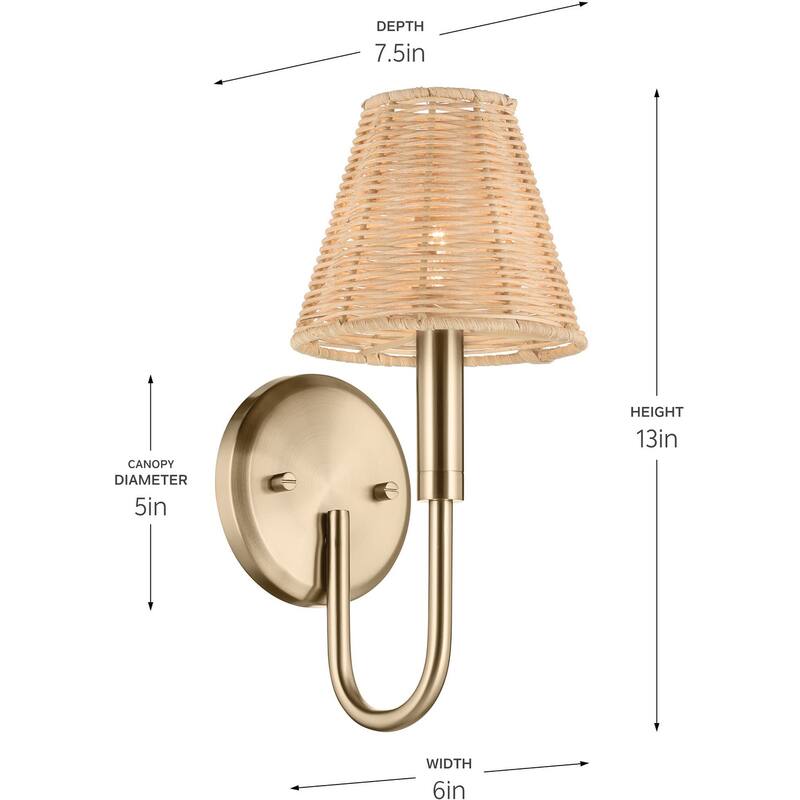 Kichler 52732 Bekah 13" Tall Wall Sconce