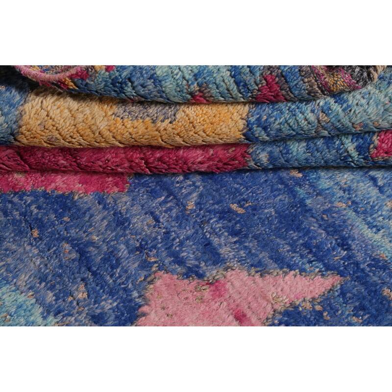 Tribal Moroccan Oriental Wool Area Rug Hand-knotted Home Decor Carpet - 5'11" x 9'6"