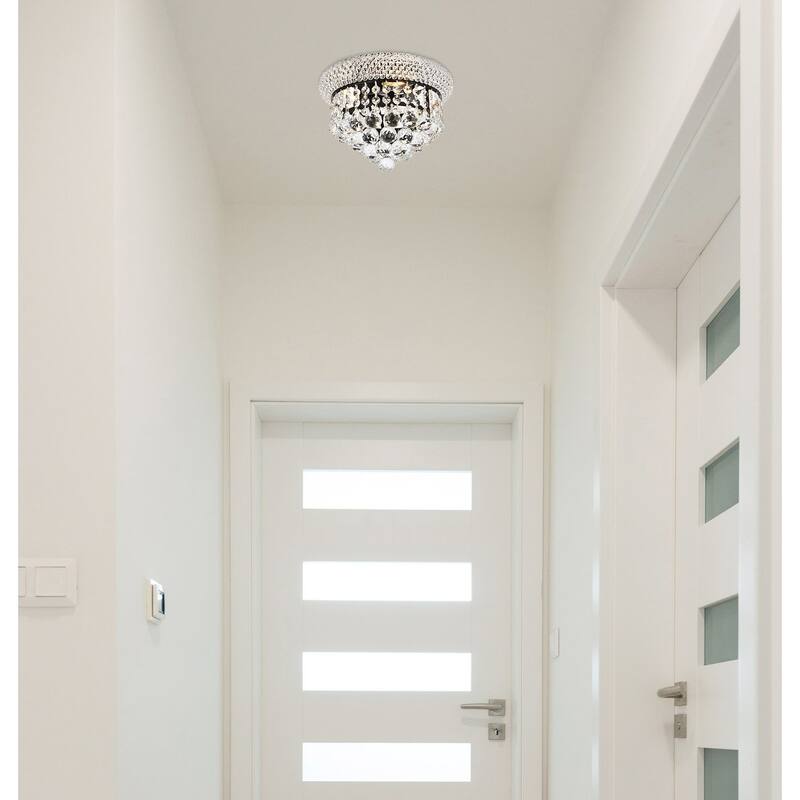 Somette Geneva 3-light 10-inch Flush-Mount Chandelier - 10 Inch