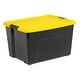 preview thumbnail 11 of 16, IRIS USA® Buckled Clear Box 60 Qt Buckle Lid - Yellow - Set of 6
