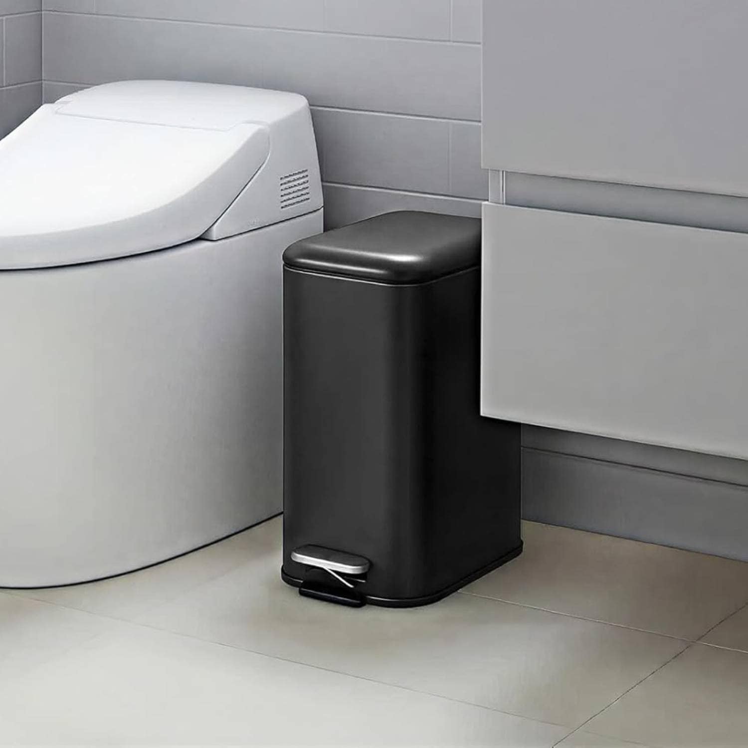 3.72 Gallons Trash Can, Step Garbage Can for Bathroom, Bedroom, Office, Kitchen