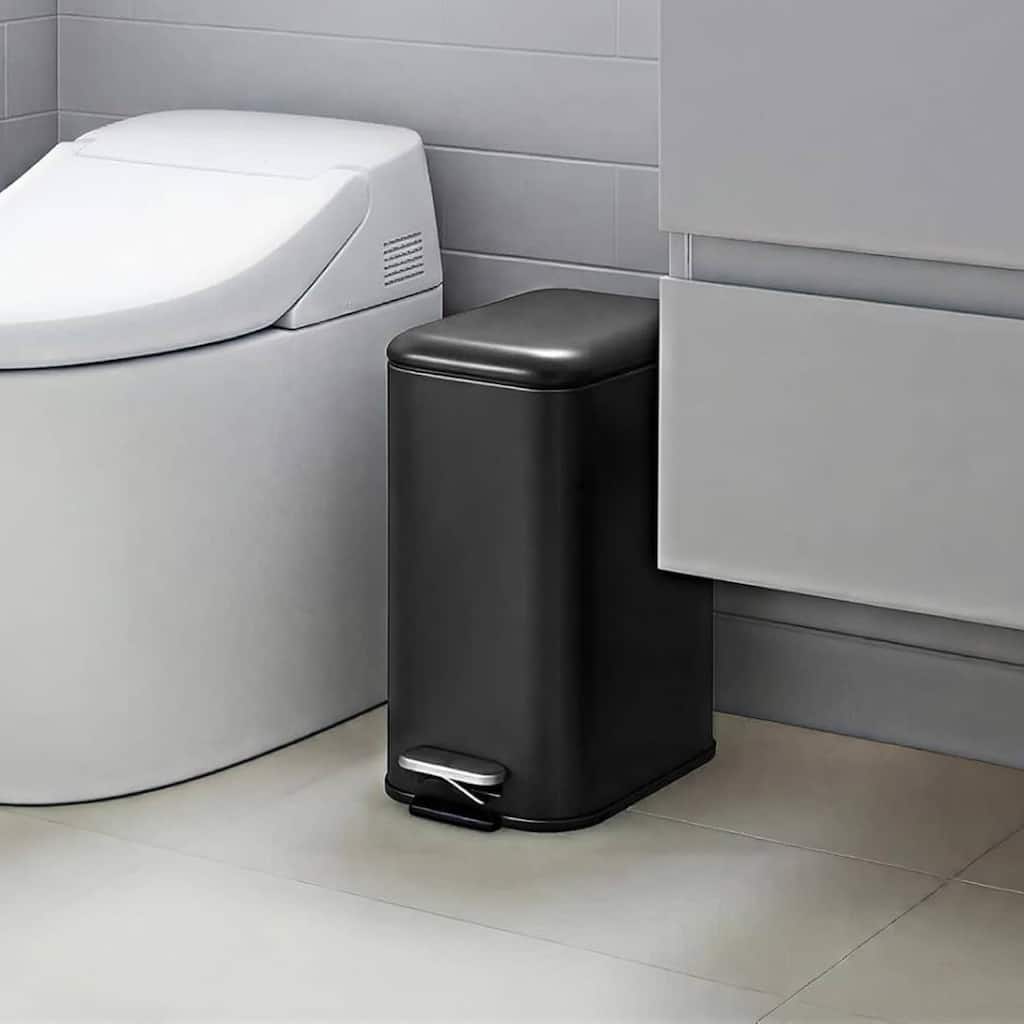 3.72 Gallons Trash Can, Step Garbage Can for Bathroom, Bedroom, Office, Kitchen