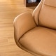 preview thumbnail 8 of 28, Glitzhome 48-inch Mid-century Adjustable Swivel Faux Leather Office Chair