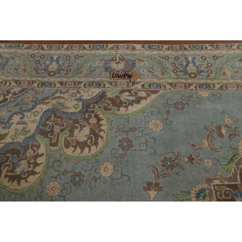 Floral / Medallion Tabriz Persian Area Rug Hand-Knotted Wool Carpet - 9'6"x 12'7"