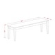 preview thumbnail 3 of 3, East West Furniture Nicoli Dining Room Bench with Wood Seat, 54x15x17 Inch, (Finish Options)
