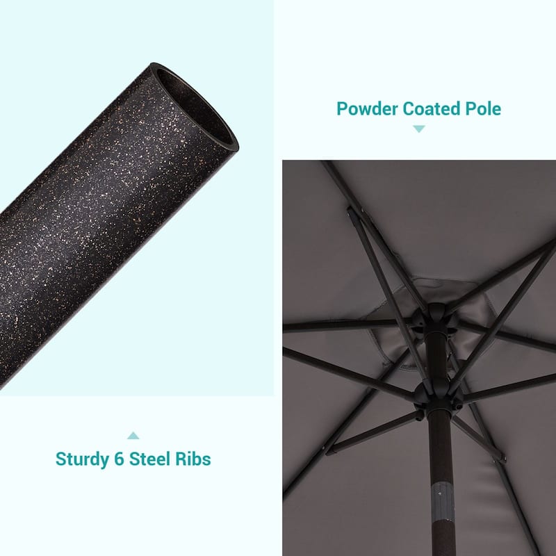 Bonosuki 7.5-foot Waterproof Sunshade Canopy Patio Umbrella