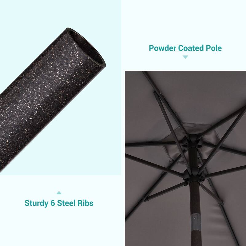 Bonosuki 7.5-foot Waterproof Sunshade Canopy Patio Umbrella