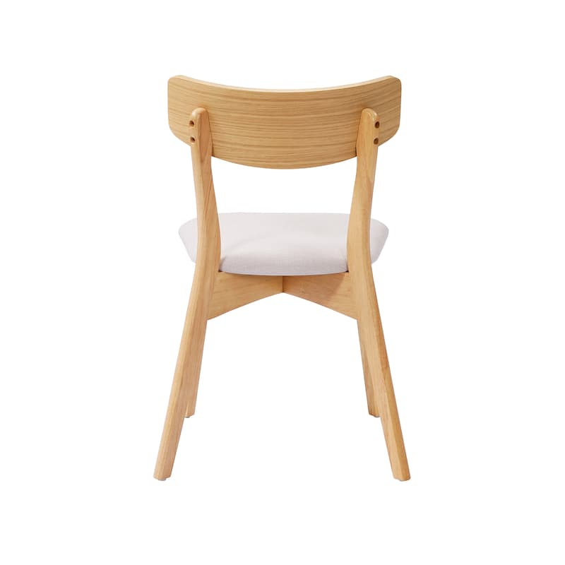 Mid-Century Dining Chairs Set of 4, Upholstered Wood Frame Chairs, Classic Armless Dining Chair