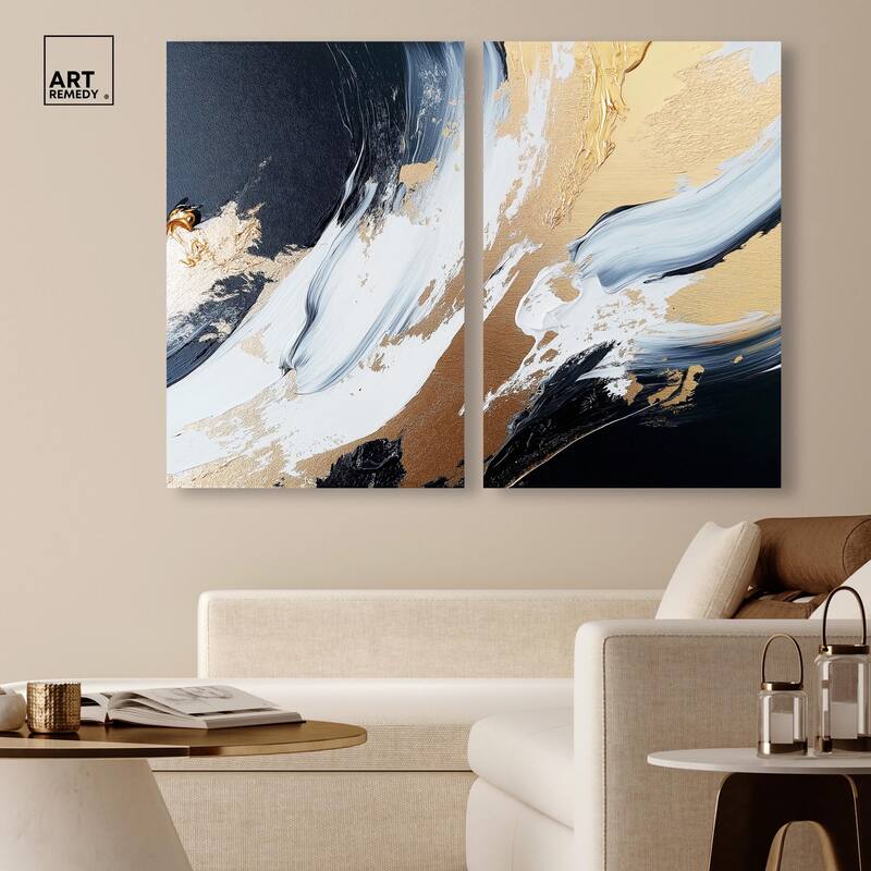 Forces II Canvas Set of 2 by Art Remedy, Gallery Wrapped