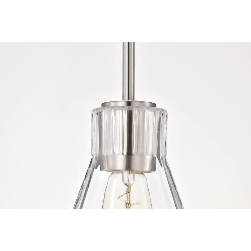 Gianna Mini Pendant Brushed Nickel Finish Clear Glass - Brushed Nickel