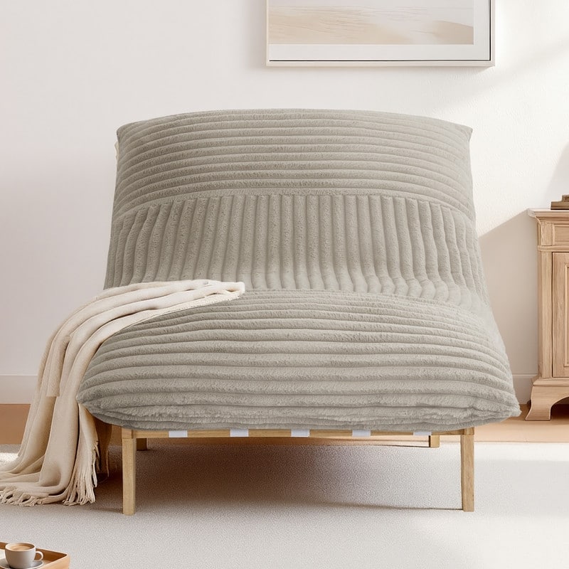 Spruce & Spring Oversized Lounge Accent Chair with Plush Cushions and Solid Wood Frame