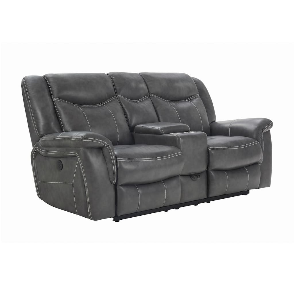 Carmen Cool Grey Motion Loveseat