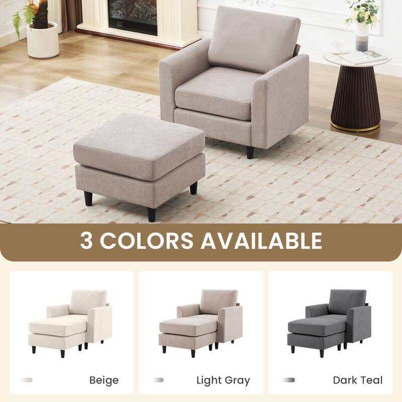 Snow Velvet Sectional Sofa