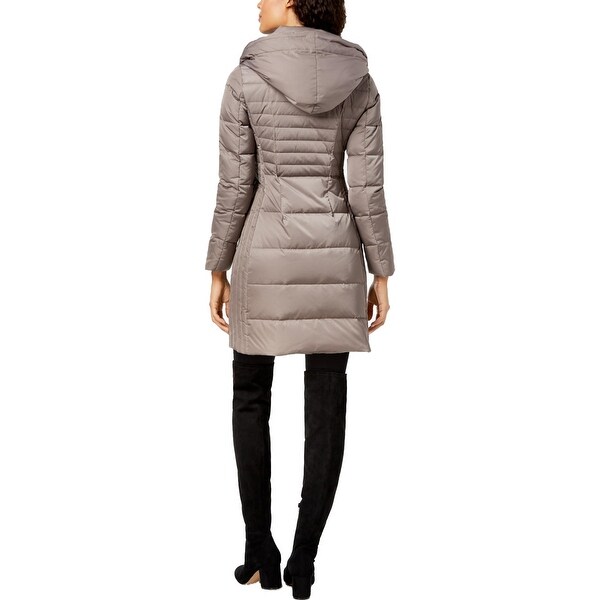 tahari mia puffer coat