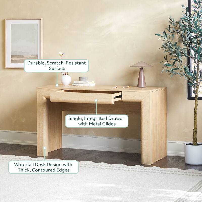 Walker Edison Modern Waterfall Writing Desk