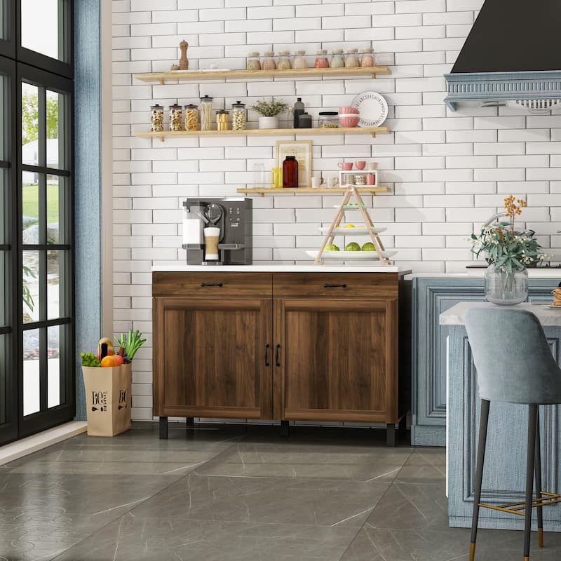 Elegant Kitchen Island - Organize and Beautify Your Space Buffet Table - 47.2"X23.6"X33.5"