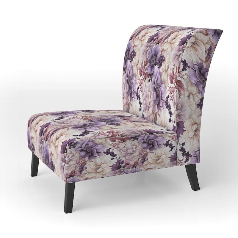 Designart "Ethereal Floral Delight Victorian Pattern III" Upholstered Floral Accent Chair and Cottage Arm Chair - Multiple Color