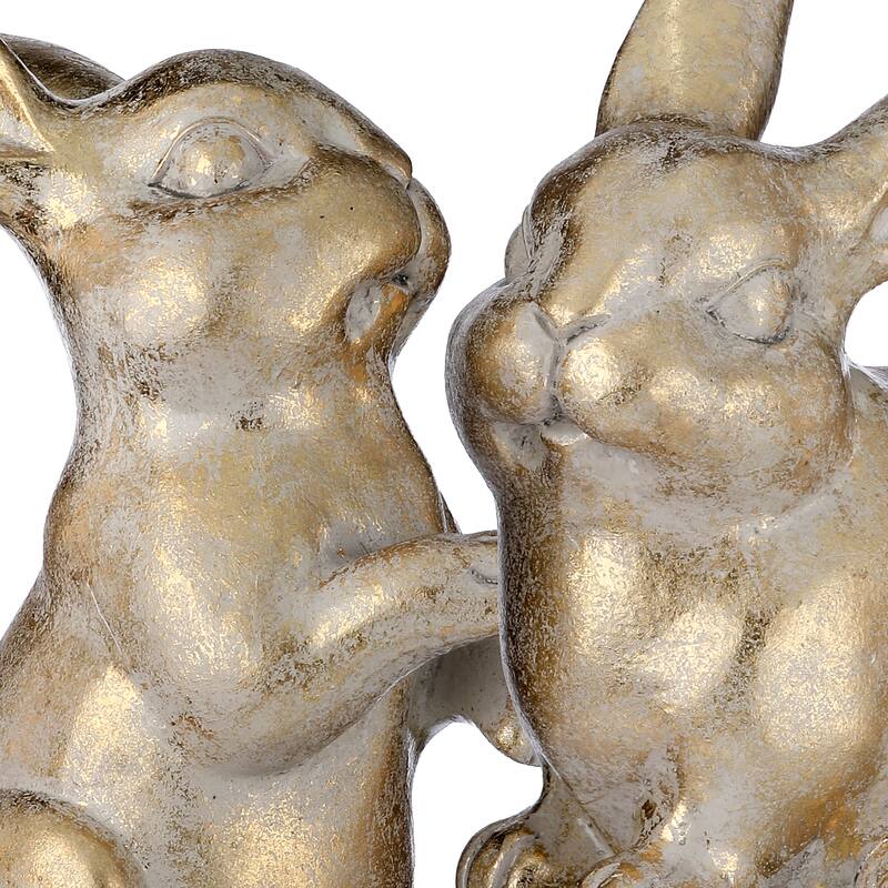 4-4.5" Resin Golden Bunny