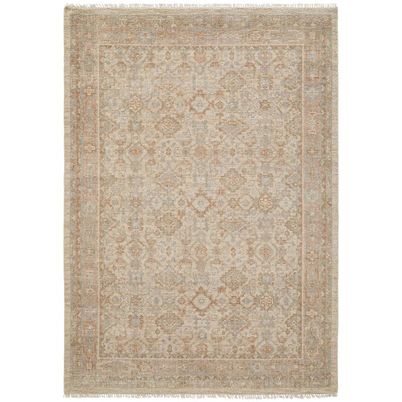 Terra by Obeetee Palace Nordic Beige Rug - Natural/Criss Cross - 3' x 5'
