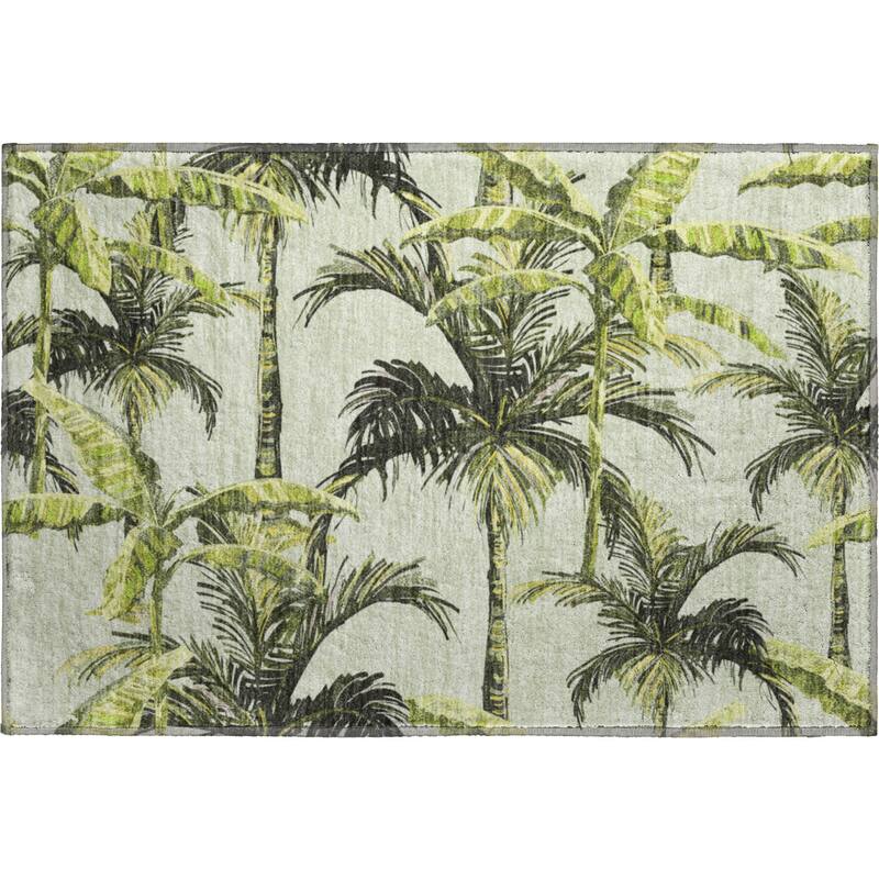 Premium Washable Super Soft Tropical Palm Tree Mayfield Rug