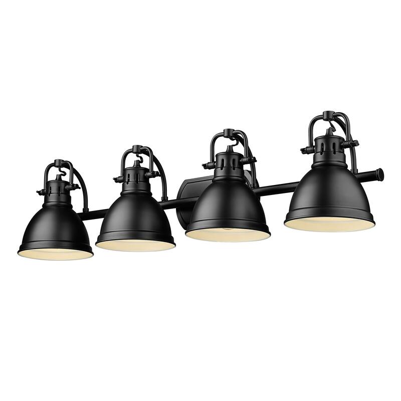 Golden Lighting 3602-BA4 BLK Duncan 4 Light 34" Wide Vanity Light with - Matte Black