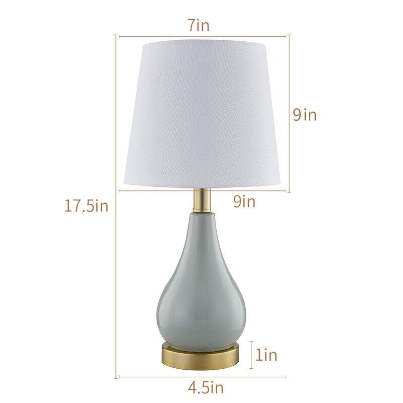 17.5" Table Lamp Set with USB (Set of 2)