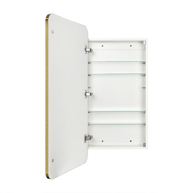 TEHOME Garnes Recessed or Surface Mount Framed Medicine Cabinet with Adjustable Shelves