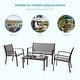 preview thumbnail 13 of 14, Bonosuki 4 Pieces Patio Furniture Sets Textilene Bistro Sets