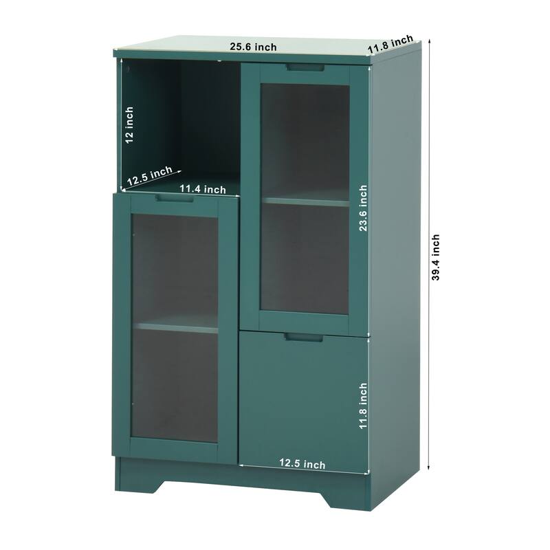 Modern Living Room Storage Cabinet with Doors and Shelves/Drawers,4 Colors