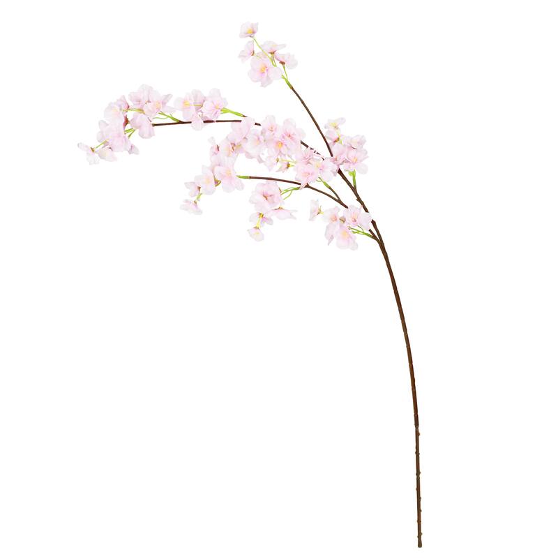 Set of 6 Light Pink Artificial Cherry Blossom Flower Stem Spray 34in - 34" L x 8" W x 3" DP