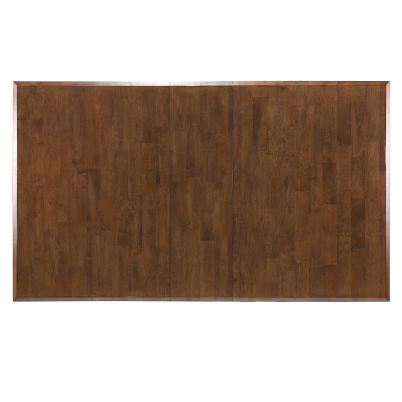 Extendable Dining Table - Seats 8 Rectangular Table Amish Brown Finish Home Stock - 72