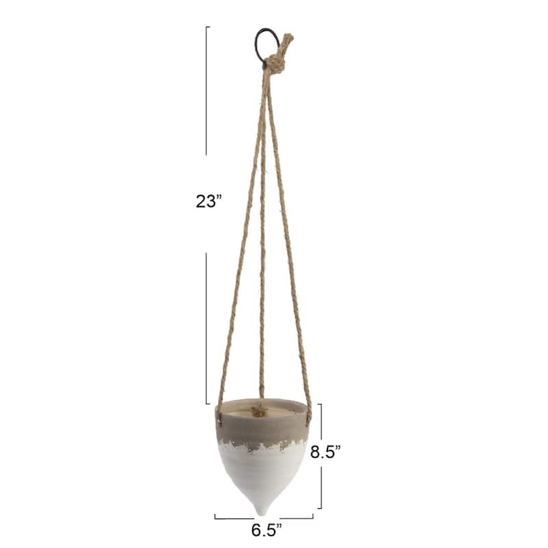 Terra-cotta Hanging Planter on Jute Rope