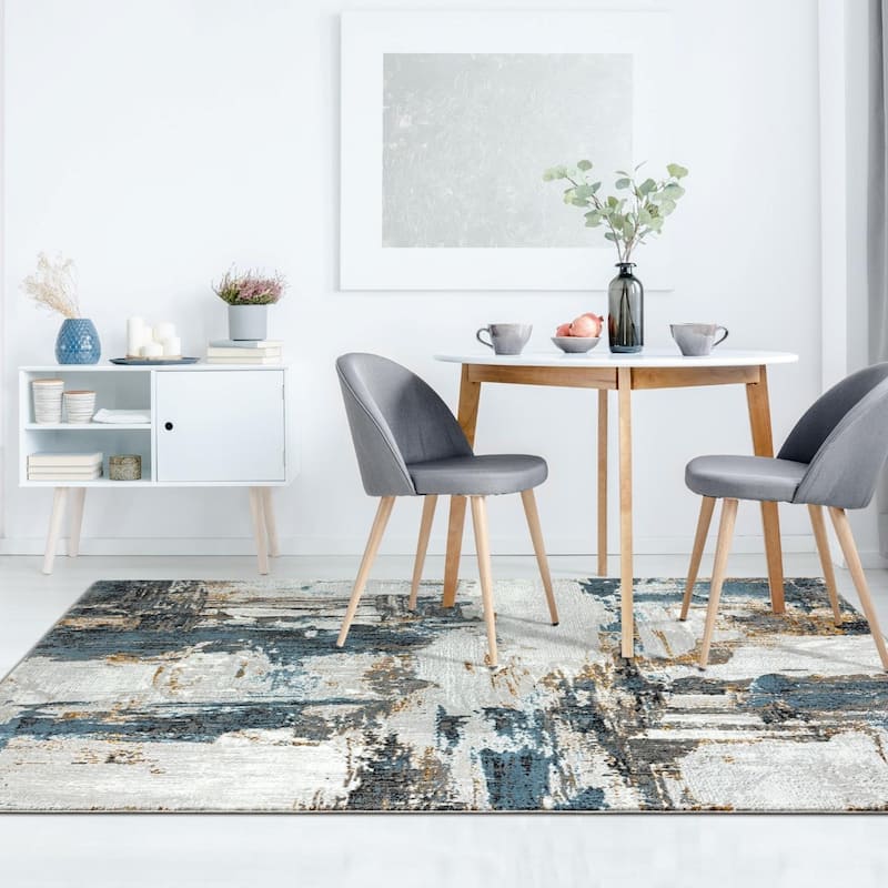 Luxe Weavers Soft Distressed Abstract Area Rug