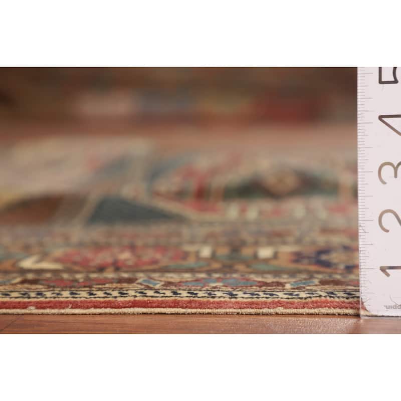 Geometric Anatolian Turkish Vintage Area Rug Handmade Wool Carpet - 6'7" X 9'8"