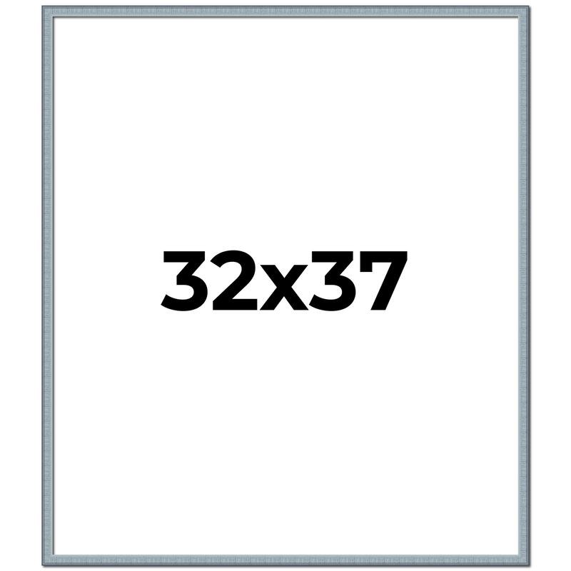 32x37 Frame Rustic Sky Blue Solid Wood Picture Frame | 0.75 Inch