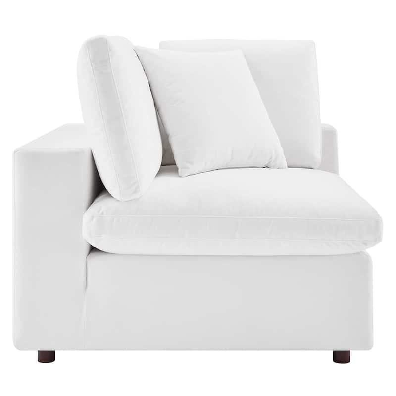 Commix Down Filled Overstuffed Velvet 7-Piece Sectional Sofa