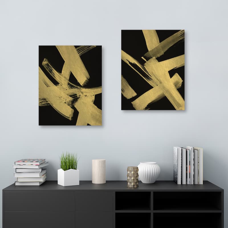 Gold Magic I, Gold Magic II by Susan Jill Canvas Art Prints