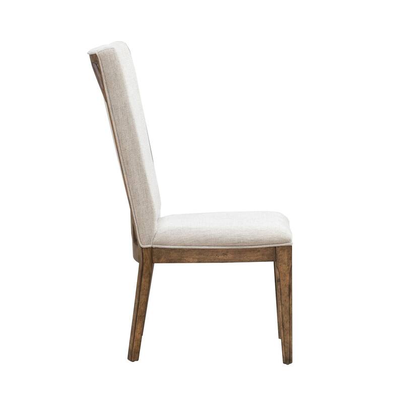 Liberty Furniture Carolina Park Rectangular Leg Table, Upholstered Side Chairs Dining Set