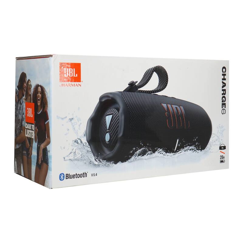 JBL Charge 6 Portable Waterproof Bluetooth Speaker (Black)