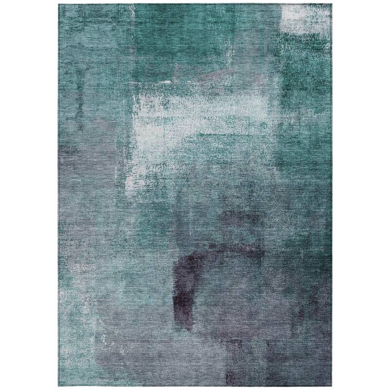 HomeRoots Abstract Transitional Rectangle Outdoor Rug